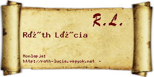 Ráth Lúcia névjegykártya